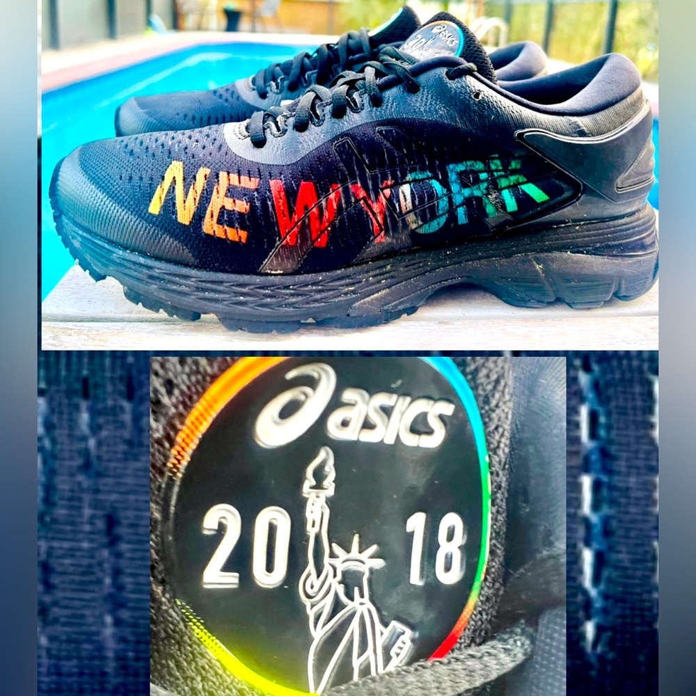 Asics Gel-Kayano 25 NYC 2018 Marathon Running Shoes Mens 9.5~Rare